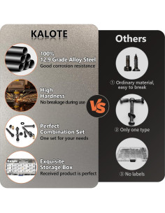 Conjunto de Tornillos M3 600 Piezas Kalote Acero 12.9 2