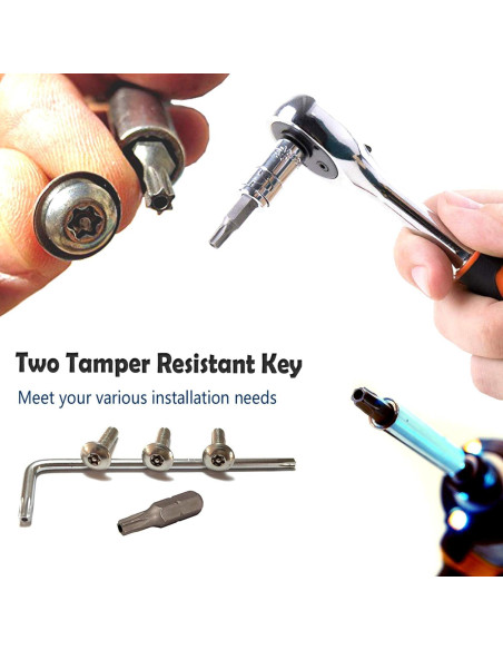 Tornillos Antirrobo Aootf para Placas de Matrícula - Acero Inoxidable, 8 Piezas