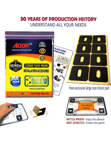 Tornillos Antirrobo Aootf para Placas de Matrícula - Acero Inoxidable, 8 Piezas