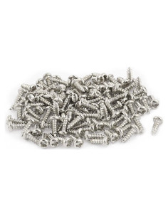 Tornillos Autoperforantes M2 x 6mm uxcell - 100 Pcs Acero Inoxidable
