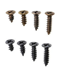 Kit de Tornillos de Madera Mini Skater 200 Pcs Negro y Bronce