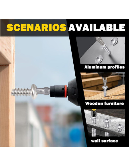 Kit de Tornillos de Madera Zhenglilos 205 Piezas Acero Inoxidable