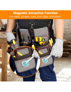 Cinturón de Herramientas Ajustable ELECROW con 18 Bolsillos 2