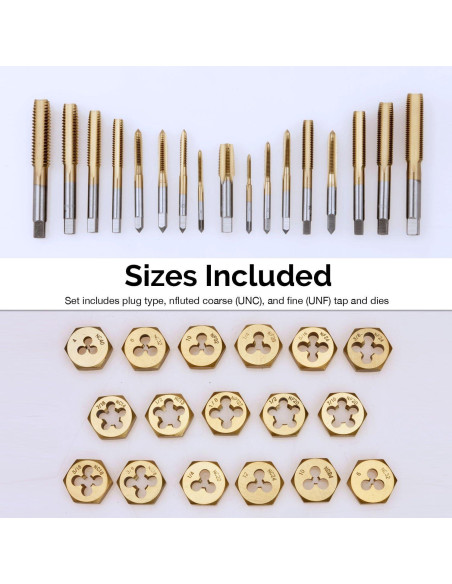 Juego de Machos y Matrices Neiko 00911A 40 Piezas SAE