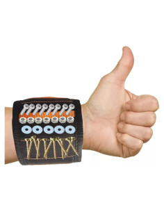 Pulsera Magnética WOOPSOO con 15 Imanes Ajustable 40x9 cm