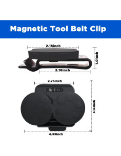 Soporte Magnético para Herramientas Hvdlan - Clip Cinturón 11x8cm 2