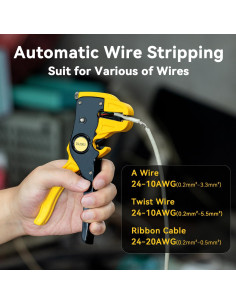 Destripador Automático Deli para Cables 10-24 AWG Ergonómico 2