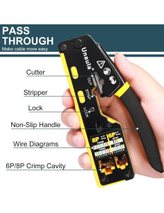 Kit de Crimpado RJ45 Unaula - Crimpadora Ethernet Profesional 2