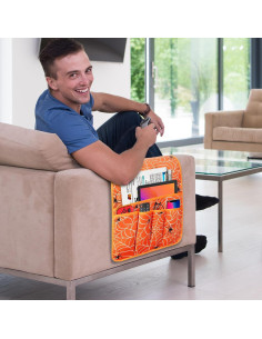 Soporte Organizador de Control Remoto WETRBWEH Naranja 90x31 cm 2