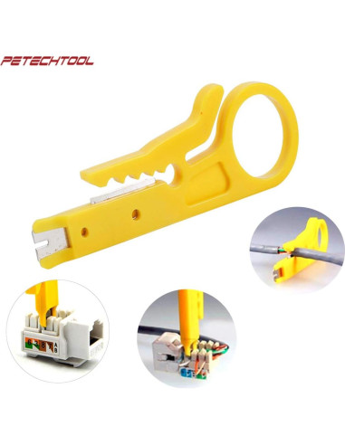 Kit de Crimpado RJ45 PETECHTOOL con 20 Conectores Cat6