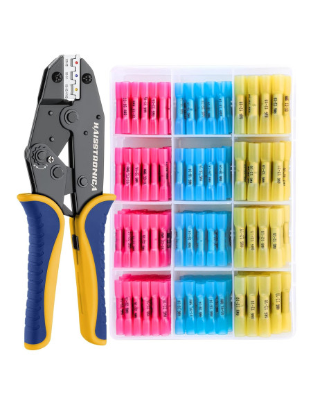 Herramienta de Crimpado Haisstronica HS-8327 + 200 Conectores