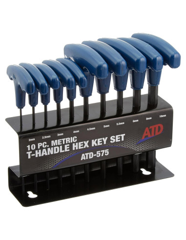Juego de Llaves Hexagonales T ATD 575 - 10 Piezas Métricas