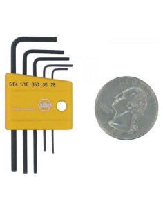 Juego de Llaves Hexagonales Cortas en L Wiha 35393 - 5 Piezas