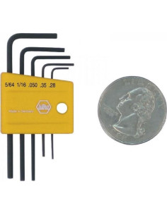 Juego de Llaves Hexagonales Cortas en L Wiha 35393 - 5 Piezas 2