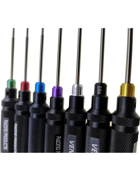 Destornillador Hexagonal VENOMRC 7 Colores HSS 0.05-3.0mm Destornillador Hexagonal VENOMRC 7 Colores HSS 0.05-3.0mm