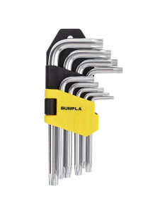 Juego de Llaves Allen Torx Gunpla 9 Piezas T10-T50 con Estuche