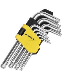 Juego de Llaves Allen Torx Gunpla 9 Piezas T10-T50 con Estuche 2