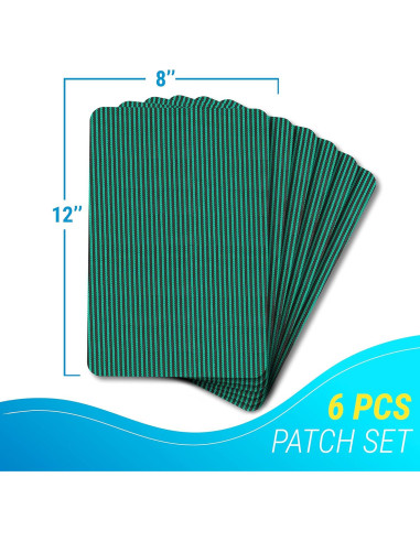 Kit de Parche Autoadhesivo para Cubierta de Piscina ARDILA VEELA 6 Pzs Verde