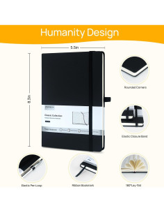 Cuadernos A5 POPRUN Tapa Dura Impermeable Paquete de 8 2
