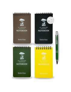Cuaderno Impermeable Bellavitas 3x5 cm - Paquete de 4