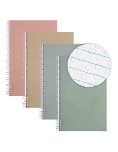 Cuadernos Espiral Geyoga 4 Pcs Papel de Piedra Impermeable 60 Hojas
