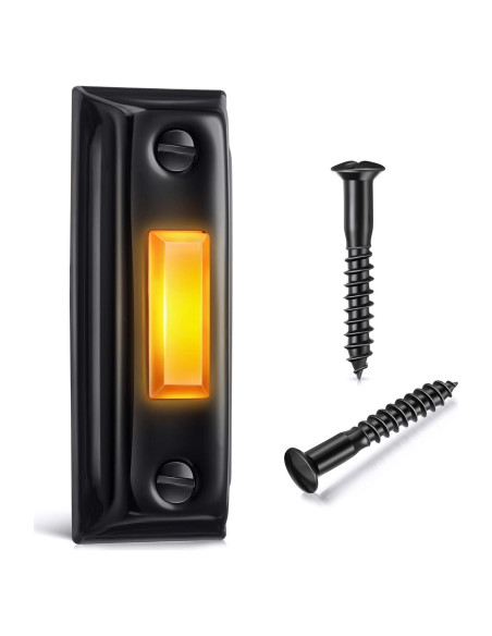 Botón de timbre metálico Dreyoo con luz LED - Negro