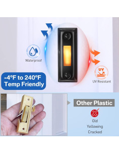 Botón de timbre metálico Dreyoo con luz LED - Negro 2