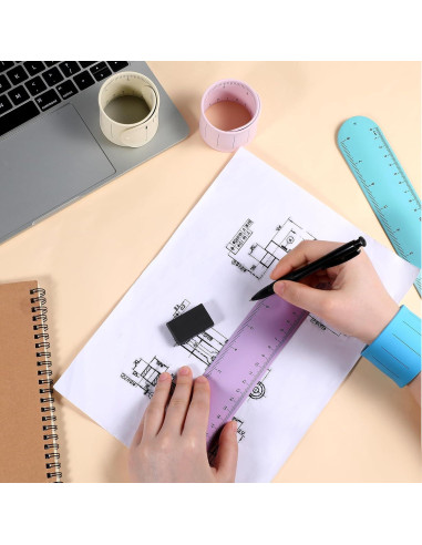 10 Pulseras de Silicona Aeaocvo con Borradores y Bolígrafos