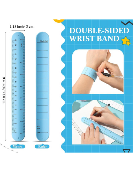 12 Pulseras de Silicona Borrables Skyygemm para Tareas