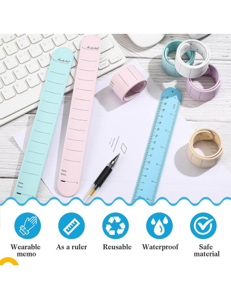 12 Pulseras de Silicona Borrables Skyygemm para Tareas