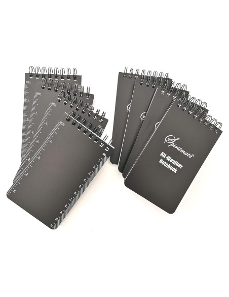 Cuadernos Espirales SPIRITMATE 3x5" Impermeables 8 Paquete