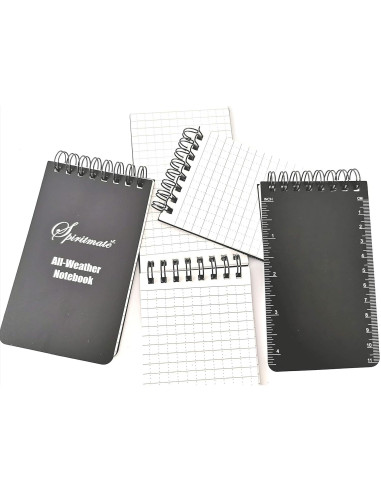 Cuadernos Espirales SPIRITMATE 3x5" Impermeables 8 Paquete