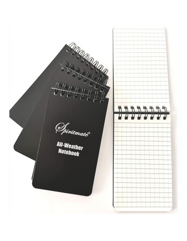 Cuadernos Espirales SPIRITMATE 3x5" Impermeables 8 Paquete