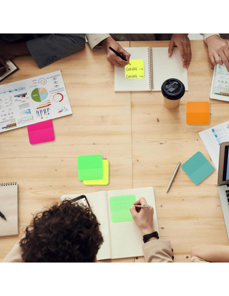 320 Hojas Notas Adhesivas Transparentes Jaczora 4.57x4.57cm