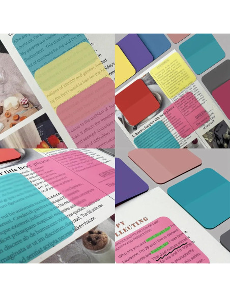 320 Hojas Notas Adhesivas Transparentes Jaczora 4.57x4.57cm