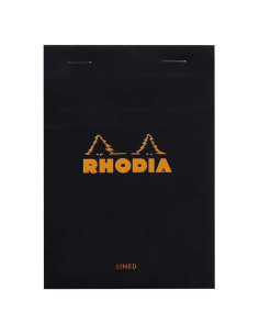 Bloc de Notas Grapado Rhodia N13 Negro A6 Rayado 80 Hojas