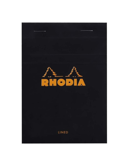 Bloc de Notas Grapado Rhodia N13 Negro A6 Rayado 80 Hojas