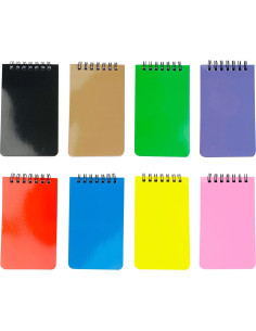 Paquete de 8 Cuadernos Espirales KTOJOY 7.62x12.7 cm Rayados 2