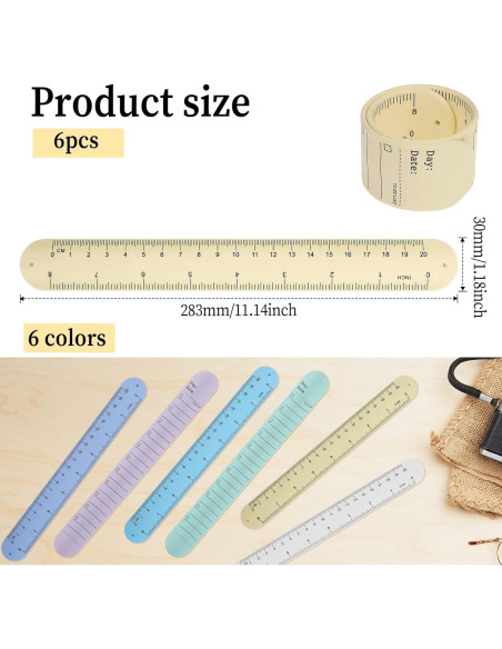 6 Pulseras de Silicona Borrables Trinkrittey para Enfermeras 6 Pulseras de Silicona Borrables Trinkrittey para Enfermeras