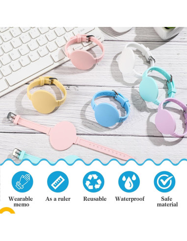 12 Pulseras de Silicona Skyygemm para Notas Escribibles