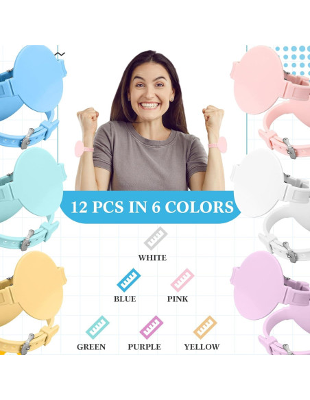 12 Pulseras de Silicona Skyygemm para Notas Escribibles