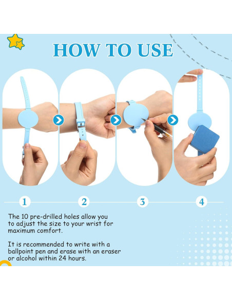 12 Pulseras de Silicona Skyygemm para Notas Escribibles