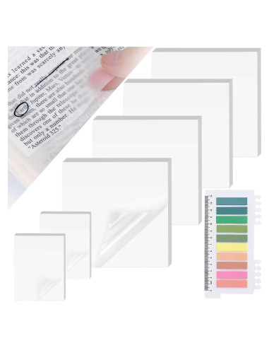 Notas Adhesivas Transparentes Tecolu 7.62x7.62 cm 10 Pestañas
