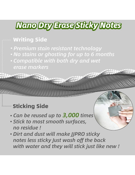 Notas Adhesivas Borrables JJPRO 7.62cm x 7.62cm 12 Pzas Notas Adhesivas Borrables JJPRO 7.62cm x 7.62cm 12 Pzas