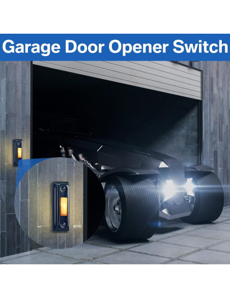 Botón de timbre metálico Dreyoo con luz LED - Negro