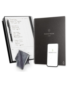 Planificador Reutilizable Rocketbook Fusion Carta Negro