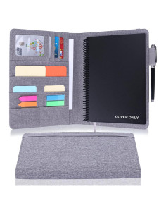 Cubierta de Cuaderno A5 Ditiord Gris Impermeable con Bolsillos