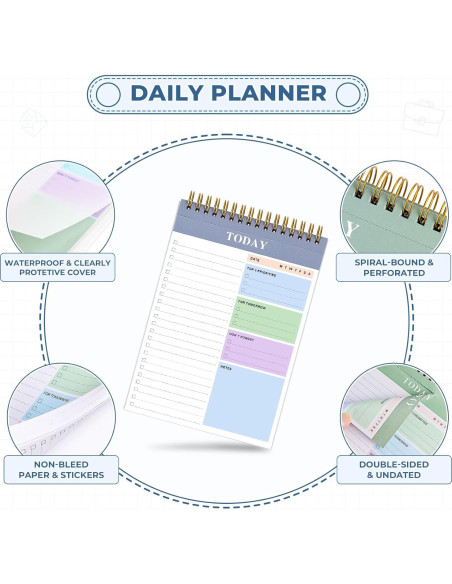 Bloc de Notas Desgarrable Agoer 2 Paquetes 320 Páginas 22x15cm