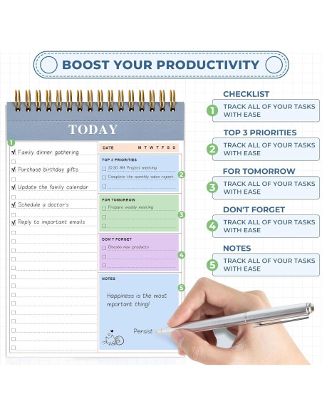 Bloc de Notas Desgarrable Agoer 2 Paquetes 320 Páginas 22x15cm