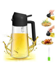 Botella dispensadora de aceite de vidrio 2 en 1 YOUSHEME 470ml